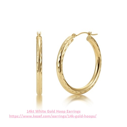 14kt White Gold Hoop Earrings